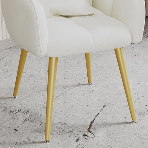 Silla de recepción cómoda de terciopelo con almohada y patas doradas 5