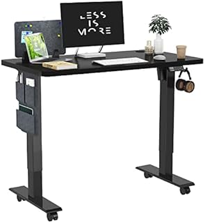MAIDeSITe Electric Standing Desk Height Adjustable Standing Desk Sit Stand Desk Stand Up Desk with Drawer and 140 * 70cm Desktop for Home Office