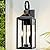 Yolsunes Black Dusk to Dawn Outdoor Wall Lantern 2-Light, 19" Large Outside Modern Porch Sconce Light Fixture, Industrial Porch Light Wall Mount with Glass, Waterproof Farmhouse Exterior Lamp Lighting