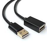 JAMEGA - 7,5m USB 2.0 Verlängerung USB Verlängerungskabel | USB-A Buchse auf A Stecker für USB-Stick, Tastatur, Drucker, Scanner, PS4/PS5 Controller, USB Hub, externe Festplatte usw.