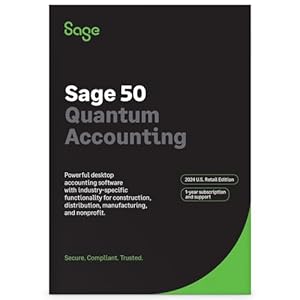 SAGE 50 QUANTUM ACCOUNTING 2024 U.S. 3-USER 1-YEAR SUBSCRIPTION