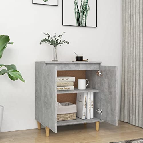 Armario de salón gris hormigón con patas elevadas que facilitan la limpieza 5