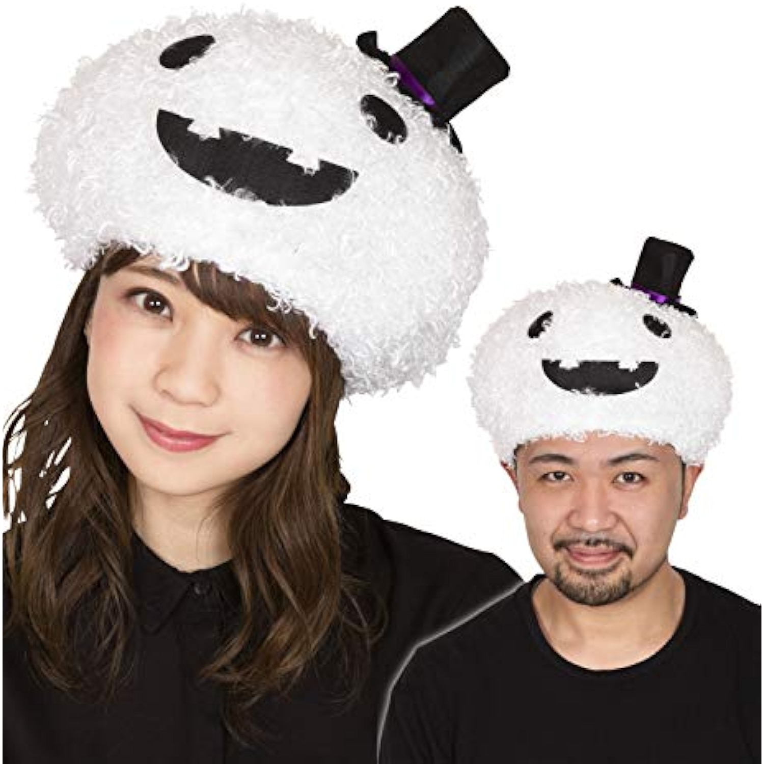 クリアストーン(Clearstone) コスプレ ハロウィン かぶりもの ハロウィンゴーストアフロ ユニセックス ホワイト 詳細画像1