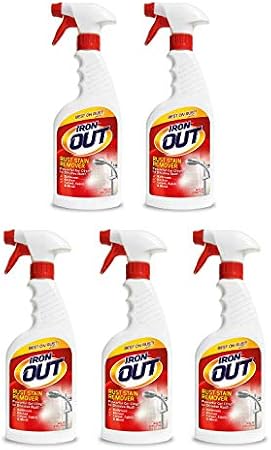 Iron Out Rust Stain Remover Spray Gel, 16 Fl. Oz. Bottle 5-Pack