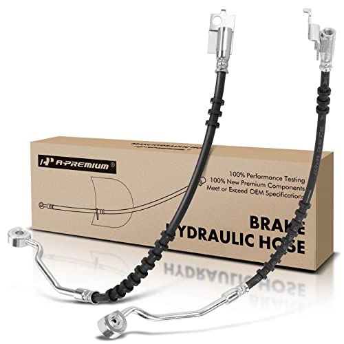 A-Premium Front Driver and Passenger Brake Hydraulic Hose Compatible with Jeep Models - Wrangler 1990 1991 1992 1993 1994 1995 - Replace# 52008779AC,Pack of 2