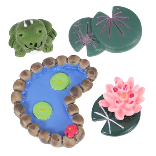 Milisten 12 Piezas Adornos Miniatura de Jardín de Decoración de Estanque para Jardín de Hadas Accesorios para Naturales y Decoración del