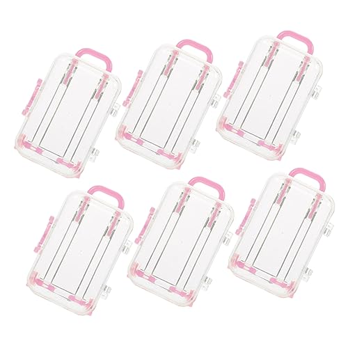 HAPINARY 6個透明ミニスーツケース型キャンディボックス パーティー装飾用