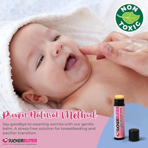 Image of Baby Breastfeeding Weaning Balm Stick - 10oz, Organic Nipple Cream in Balm Stick - Postpartum Essentials, Stop Breastfeeding Essentials