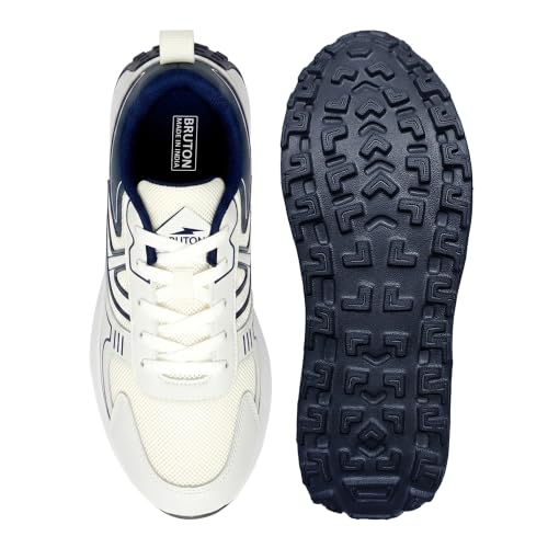 Image of BRUTON Men's Sneakers | Stylish Casual Lace-Up Shoes | Lightweight Cushioned Fashion Sneakers for Walking, Travel & Everyday Wear