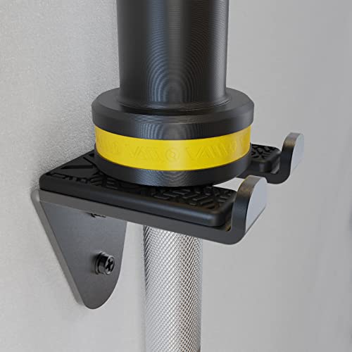 VAIIO Single Olympic Barbell Hanger,Garage Gym Bar Wall Rack,Vertical Barbell Mount Rack,Black Powder Coated,Space Saving Commercial or Home Gym Accessory,Holds Under 33mm Bar Size (Black) - Image 8