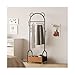 Produktbild Lizhuzhuzs28 Flur Garderobenständer Schlafzimmer Stand Kleidung Rack Beweglichen Haushalt Schmutzige Kleidung Korb Kleidung Rack High-end-Home Garderobe Bodengarderobe(Schwarz)