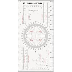 Brunton Map Multi-Tool – Field Card for Plotting Bearings & UTM/Map Coordinates (Protractor, UTM Grids, Common Map Scales, Inch/cm Rulers, Strike-&-Dip Crosshairs) – Waterproof, Ultralight