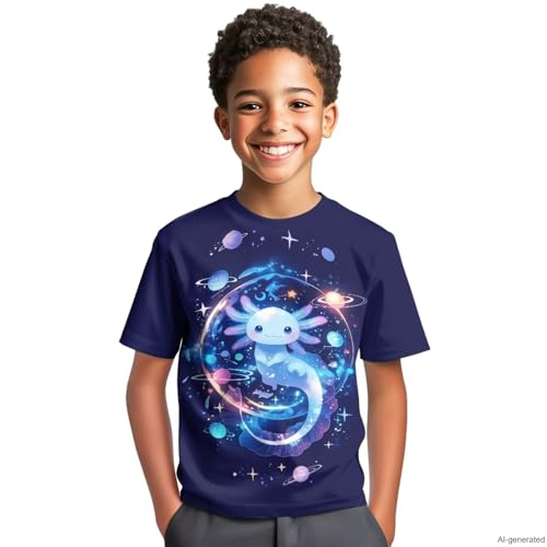 Image of WELLFLYHOM Kids Tshirts Girls Boys Short Sleeve Crewneck Tees Shirts Casual Sport Pullover Tops Size 3-16 Years