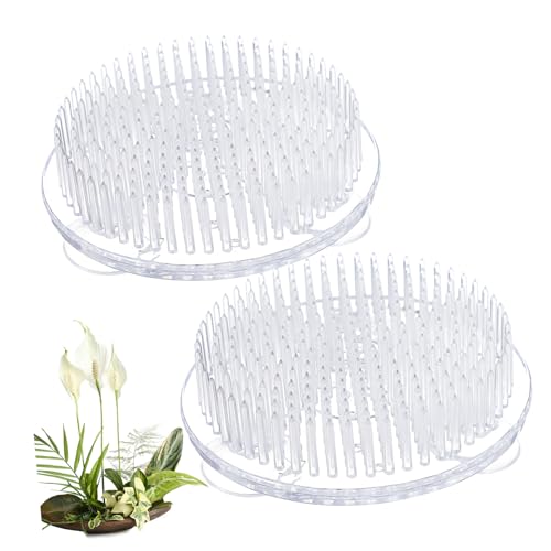 HOODANCOS 2Pcs Flower Frog Floral Grid Holders for Vase Suction Cup Design for Easy Flower Arranging Reliable Tool for Beginners and Floral Arrangement Supplies
