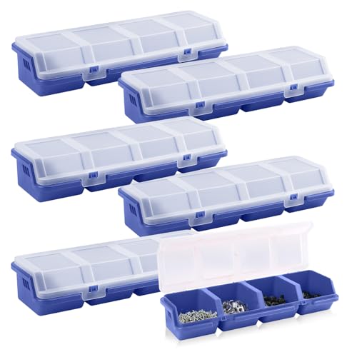 Boîtes de rangement à vis 4 compartiments avec couvercles hermétiques - 2