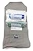 Wellness Travel Pack - The Pill Organizer Wallet, Fits All Size of Medications, Extra Small to Extra Large, Holds Pills, Drops, Sprays & Ointments, Secure Zip Bags, Customizable Write On Label (Grey)