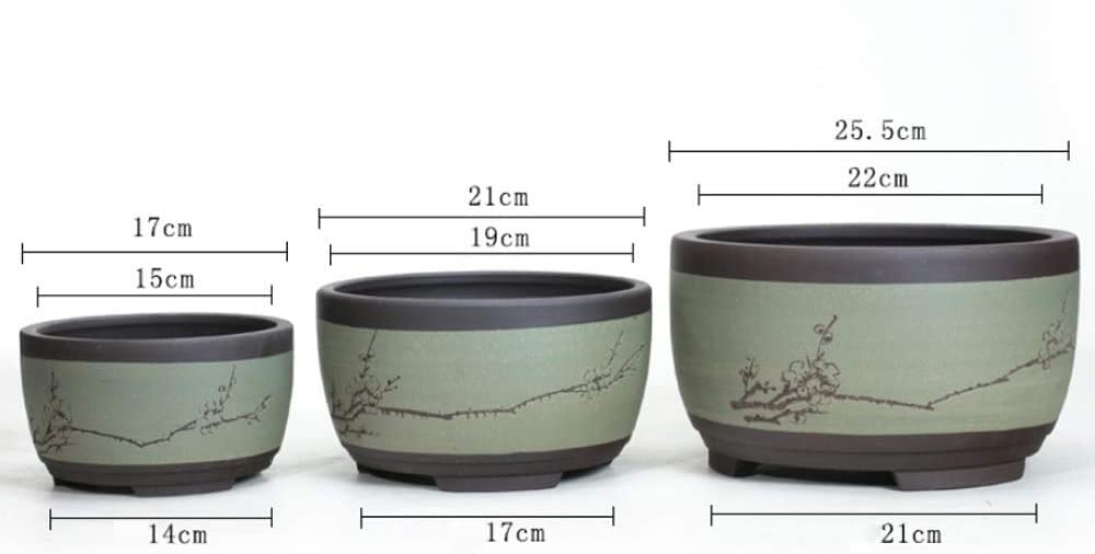 Lar Ceic doniczka na kwiaty, 17 x 10 cm, idealna do bonsai i dekoracji domu, bęben -SD, wentylowana doniczka do majsterkowania, idealna dla mamy i małych roślin