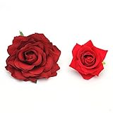flores en el cabello para novias Notas: rosa roja pequeña (aproximadamente 7 cm), color rosa grande (aproximadamente 10 cm)