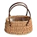 Kristy - Borsa per la spesa in vimini naturale, 23 x 22 cm/23 x 27 cm, per composizione floreale, portatile, cesto regalo