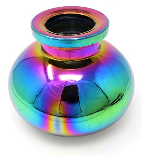 GStar 11" Premium 1 Hose Hookah Complete Set - Mini Pumpkin Hookah Glass Vase (Metallic Rainbow) - Thumbnail 5