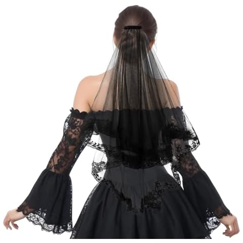 Voile noir Amabro en dentelle Cover