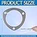 Otoolling 2 Pcs Universal Exhaust Gasket 3 Bolt 3 Inch Header Gasket for Header Flange Car Automotive Exhaust System