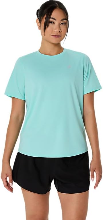 ASICS Women's SILVER Short Sleeve TOP Running Apparel