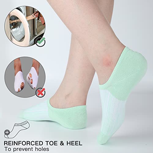 Cooplus No Show Socks Womens Cotton Low Cut Non Slip Socks Casual Invisible Flat Boat Socks (6 Pairs) #TOP5