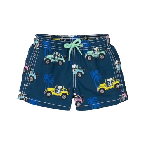 Mc2 Saint Barth Costume Boxer Mare Jean Blu Stampa Macchine