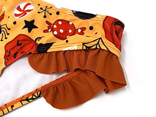 SHEKINI Halter Girl Two Piece Swimsuit with Headband Bandeau Girl Bathing Suit Ruffle Girl Bikini Set4