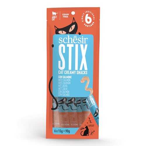 Schesir Stix Snack Cremoso para Gatos de 6 x 15 g