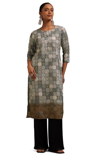 Image of Soch Womens Ethnic Motifs Kurta with Thread Work