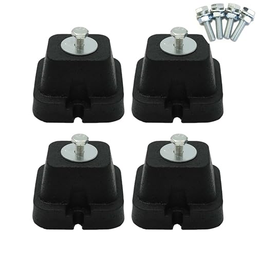 4 Stück Gummi Dämpfungssockel für Außeneinheit von Klimaanlage & Wärmepumpe, Schwingungsdämpfer für Ruhigen Betrieb, Antivibrationsfüße mit...