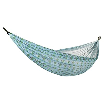 Bliss Hammocks BH-406WCA Mesh Edition Hammock, Light Blue Palm Tree