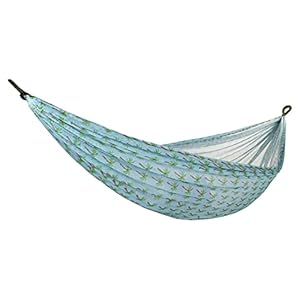 Bliss Hammocks BH-406WCA Mesh Edition Hammock, Light Blue Palm Tree