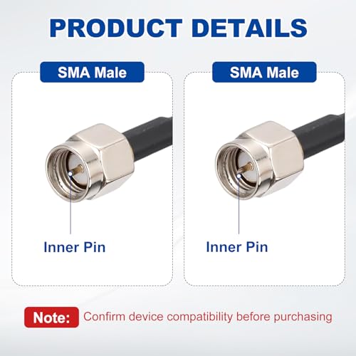 Cable de extensión de antena SMA macho extensor coaxial RG316 baja pérdida para red WLAN 3