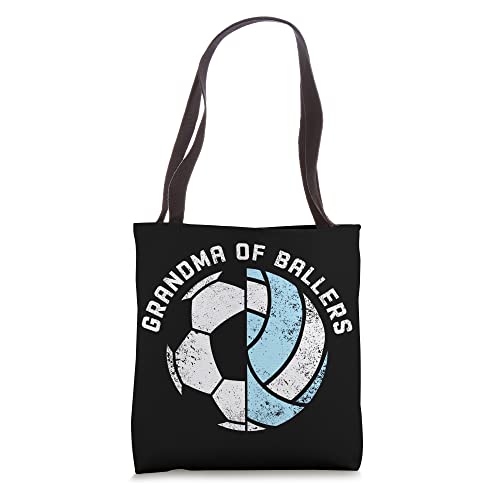 Grandma Of Ballers Funny Soccer Volleyball Grandma Tote Bag