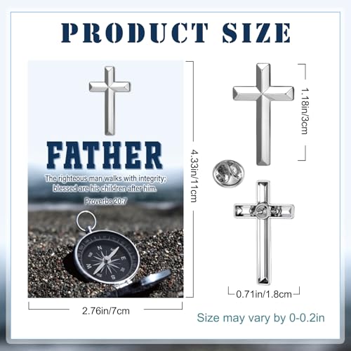 image for Sayglossy 30 Sets Religious Fathers Day Pins Bulk Christian Cross Lape