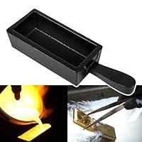 CTcar Gusseisen-Barrenform für 100 Unzen Goldbarren, Brot, Gusseisen, ideal zum individuellen Schmelzen, Gießen, Veredeln von Gold, Silber, Kupfer, Aluminium, Messing, Edelmetallen