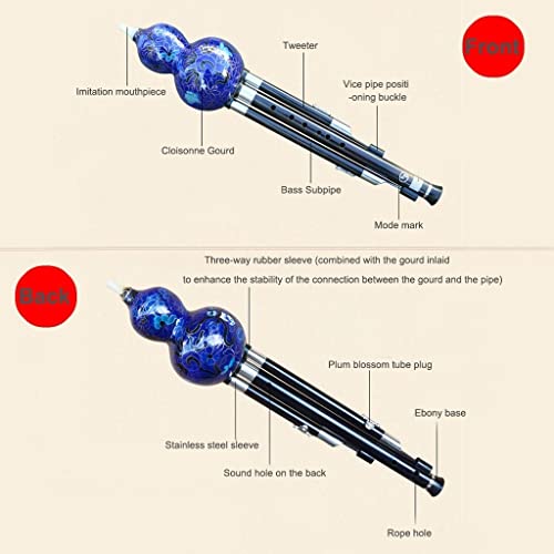 Hulusi C, Het Nationale Blaasinstrument Hulusi, Cucurbit Fluit Bes Blauw Chinees Traditioneel Instrument, Voor Beginners… - Image 6