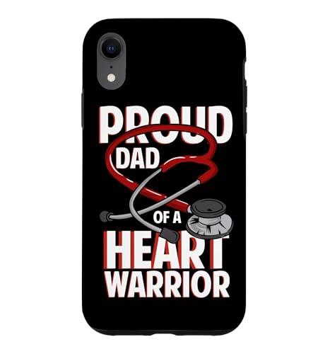 Proud Dad Of A Heart Warrior �S�̒f�w �n�[�g�E�H�[���A �������� �X�}�z�P�[�X iPhone XR �p
