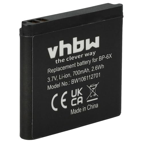 Batterie vhbw BP-6x pour Nokia 8800 Sirocco répare les pannes de charge