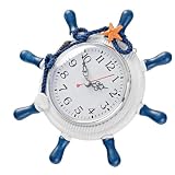 Horloge murale - fabriquée en métal, décorée d'étoiles de mer, et