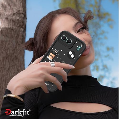 Image of Back Case Cover Compatible with OnePlus Nord 4 5G | Cute Fun Cartoon Ball 3D Coffee Silicone Case | Body Protection | Camera Protection | Shock Proof | Color Black | Pack of 1