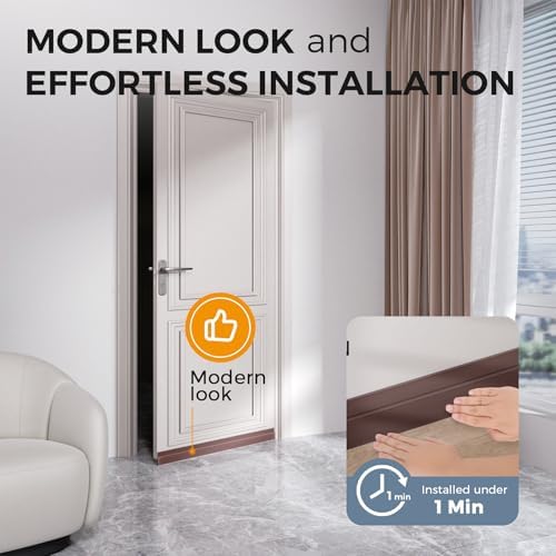 GroTheory 2 Pack Door Draft Stopper, Under Draft Blocker, Soundproof Sweep Weather Stripping, 39" L x 2" W Brown, Home Improvement for New Home