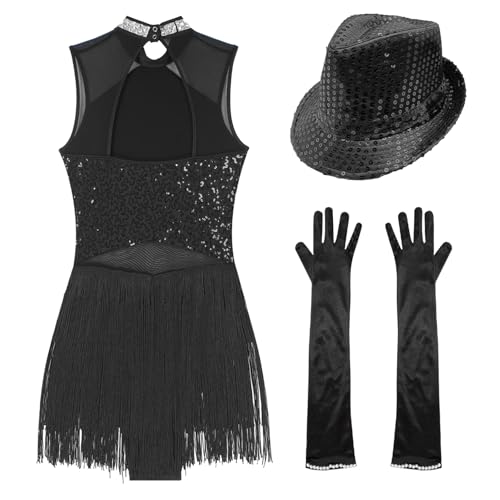 Robe de danse moderne à franges fluides pour salsa et chacha - 6