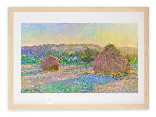 版画 絵画 名画 積み藁・晩夏(1891) クロード・モネ インテリア 壁掛け 額入り アート アートパネル モダン アートフレーム おしゃれ