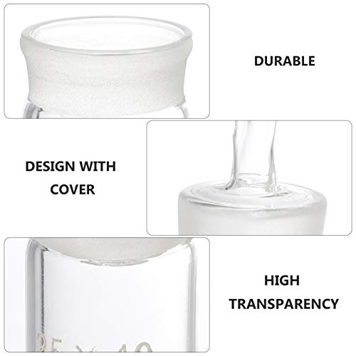 ULTECHNOVO 2Pcs Pesando Garrafa Com Rolha Esmerilada Intercambiáveis 25 * 40Mm