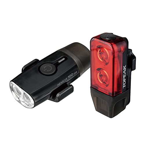 Topeak Powerlux Usb Combination Light Set Bundle With Terrier 4-Foot Combo Bike Cable Lock (120Cm X 6Mm) (2 Items) #TOP1
