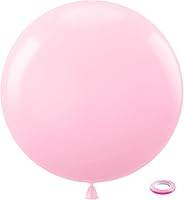 Vista 194 de Bezente - Globos de 18 pulgadas grandes y gruesos de látex redondos para cumpleaños, despedidas de soltera, revelación de género y bodas, rosa, 30